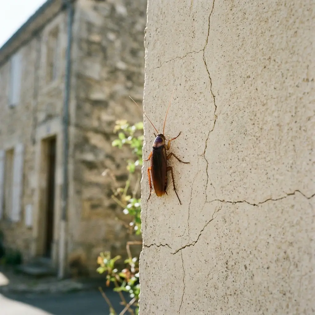Cas fréquents : cafards dans les cuisines, sous les cuisinières, derrière les robinets, dans les armoires, salles de bains