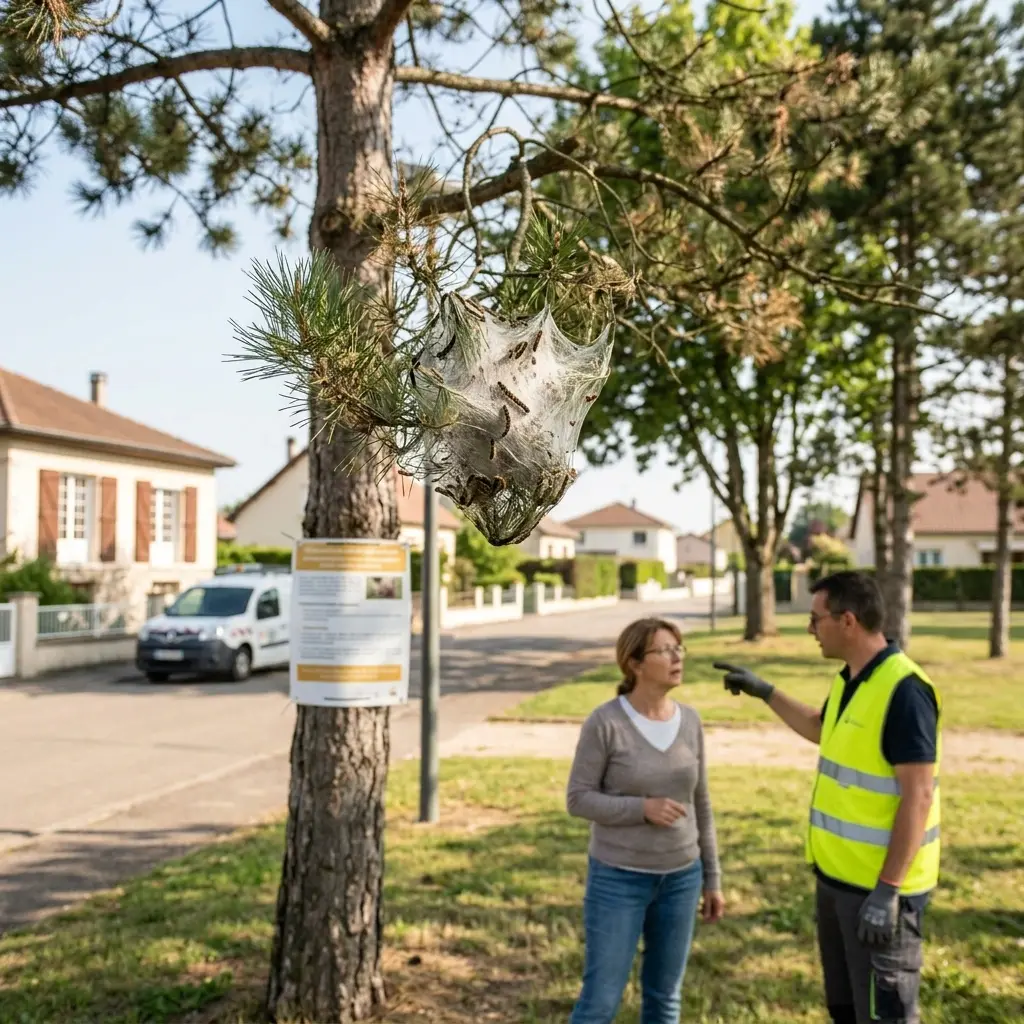 Gestes et prévention contre les chenilles à Laneuveville-devant-Nancy
