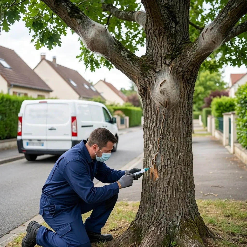 Un traitement professionnel pour éradiquer les chenilles