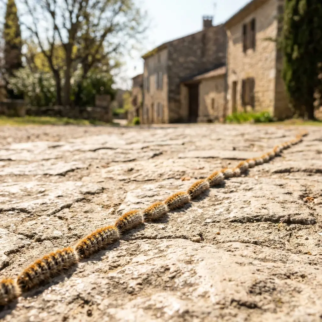 Traitement et élimination des larves processionnaires