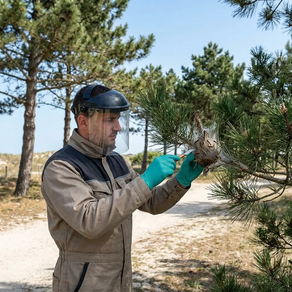 Traitement professionnel contre la chenille processionnaire