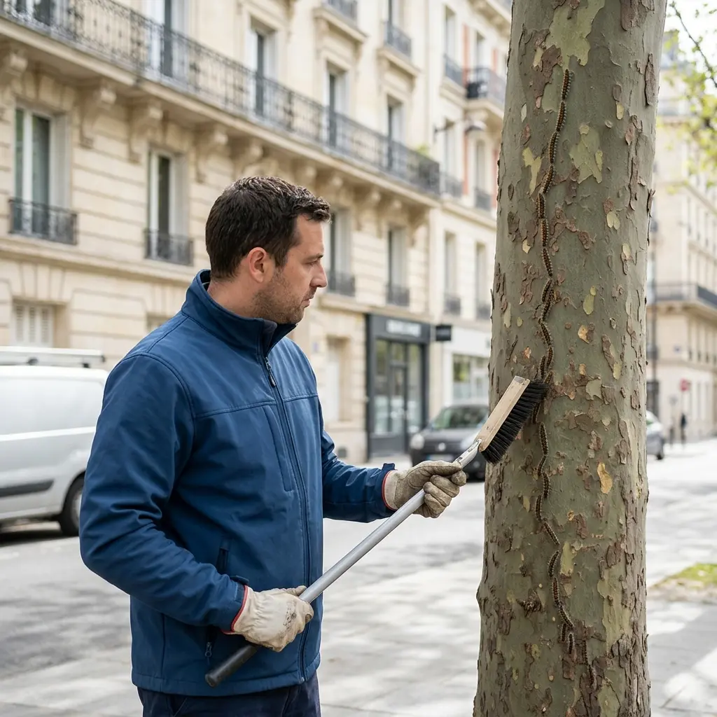 Un protocole rigoureux pour éradiquer les larves urticantes