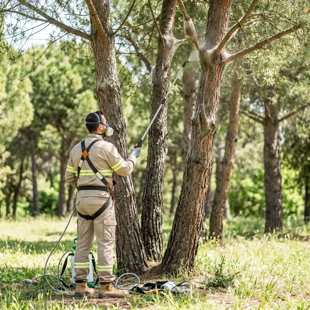 Comment nous traitons les chenilles processionnaires
