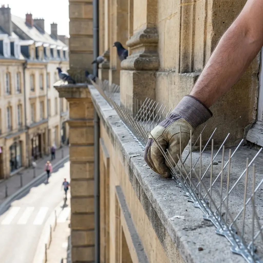 Situations courantes : nids sous toiture, fientes sur balcons et encombrement des gouttières
