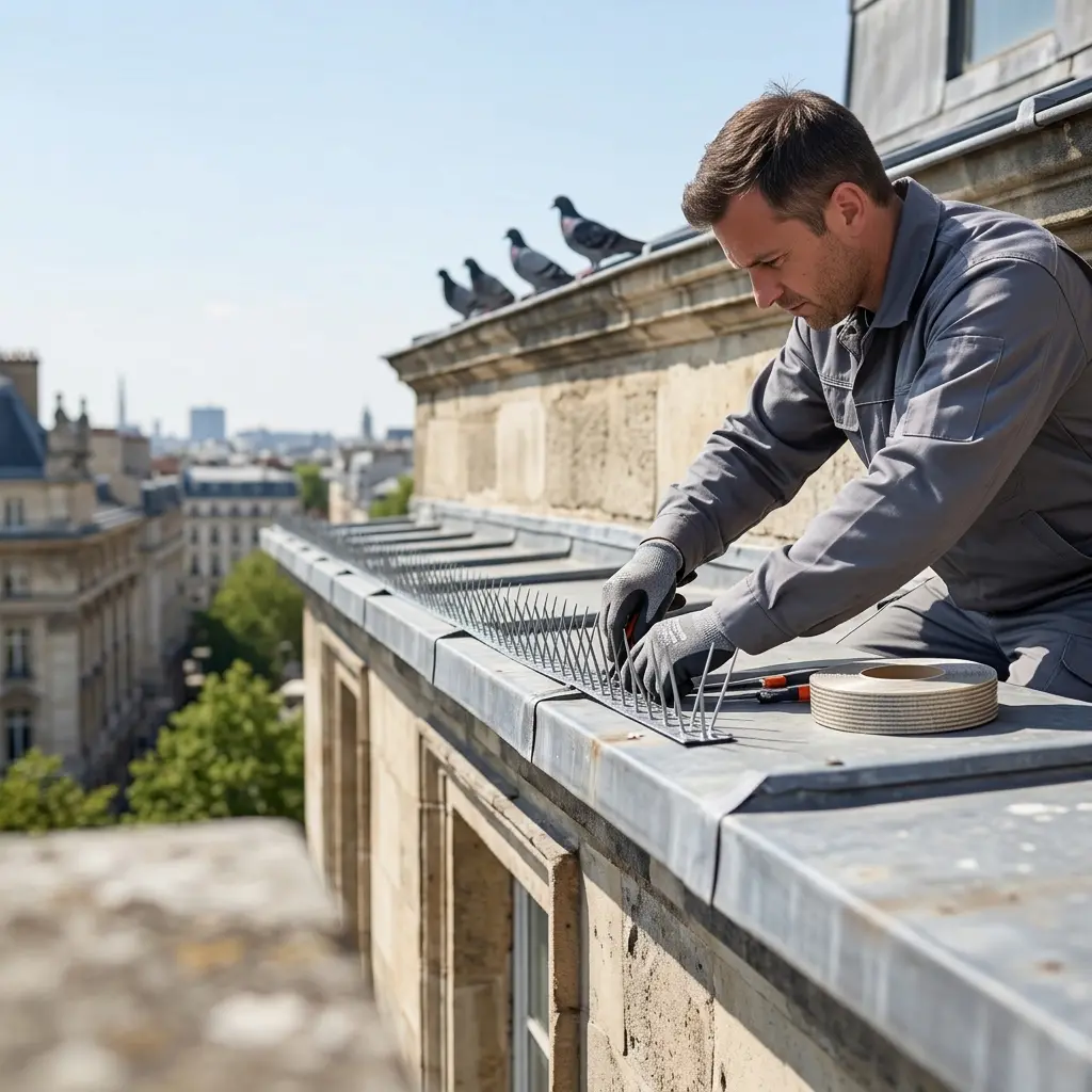 Comment se déroule l'intervention de dépigeonnage à Crouy ?