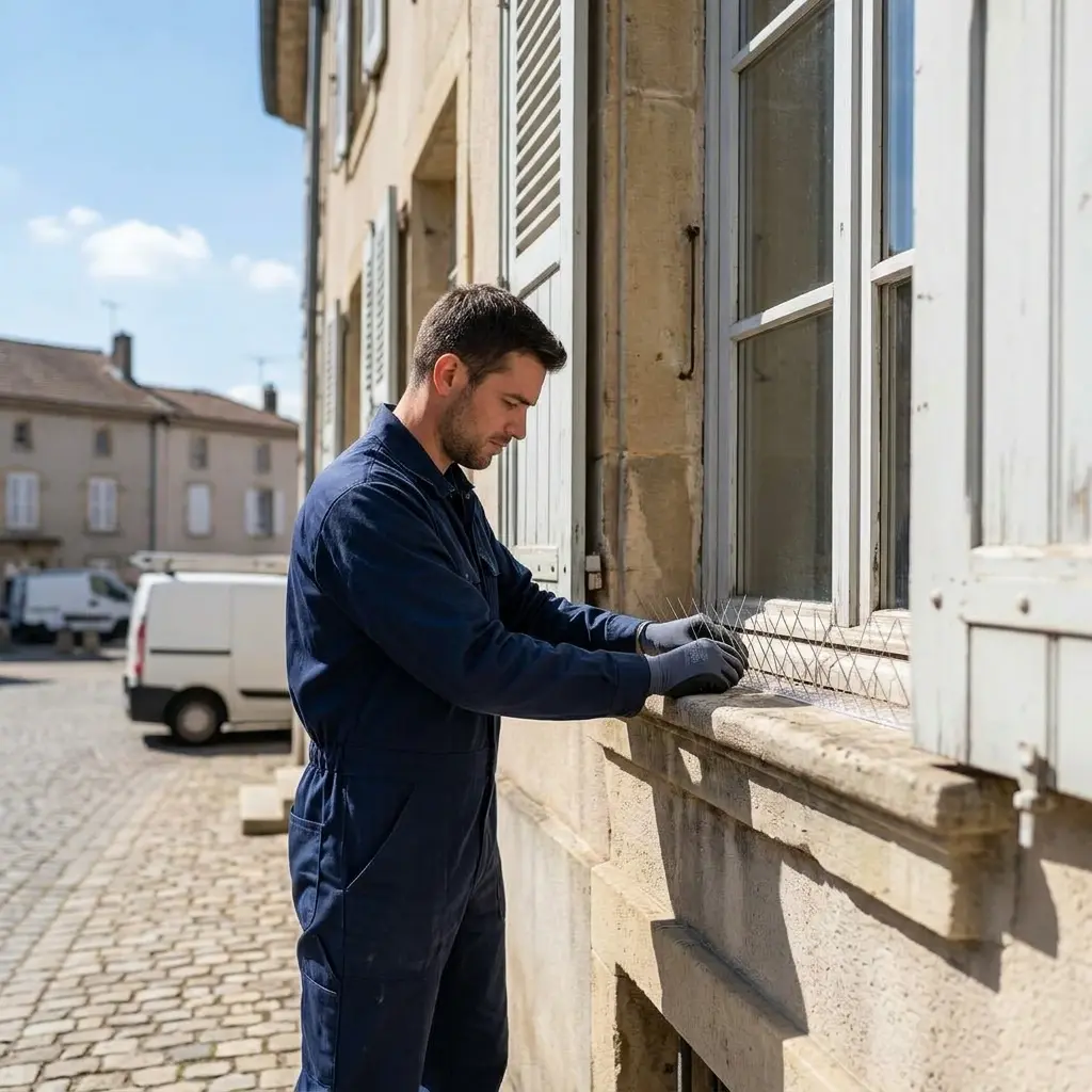 Comment se déroule l'intervention de dépigeonnage à Étain ?