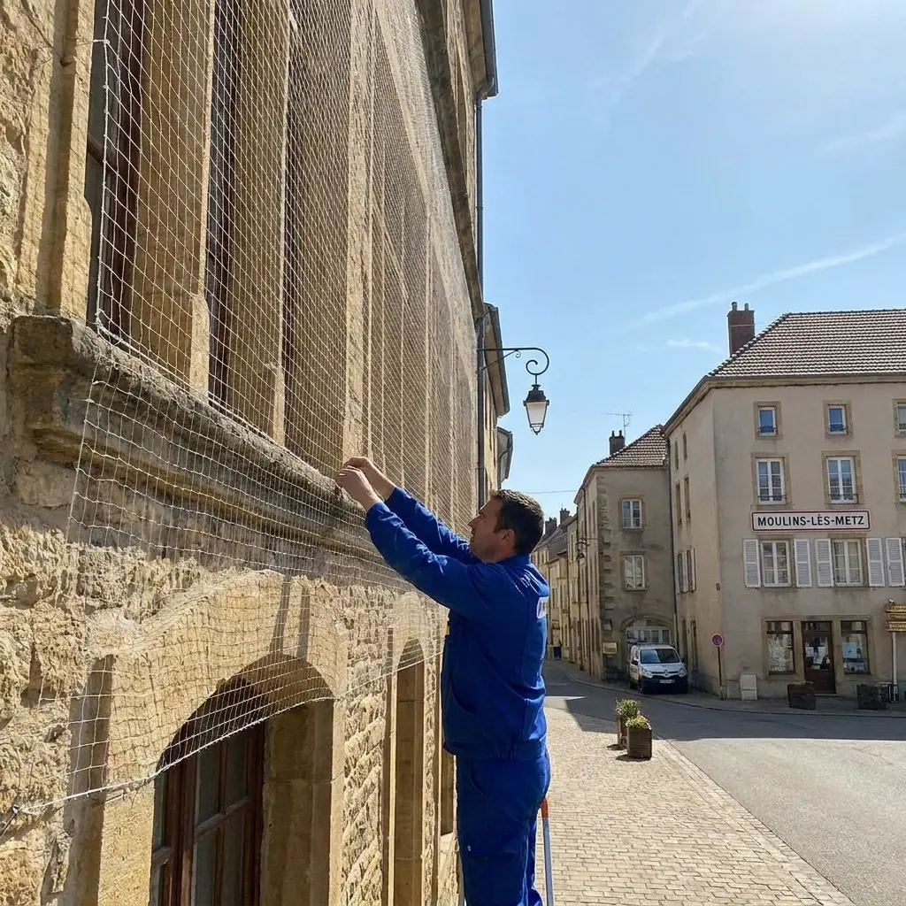 Traitement et pose de dispositifs anti-pigeons