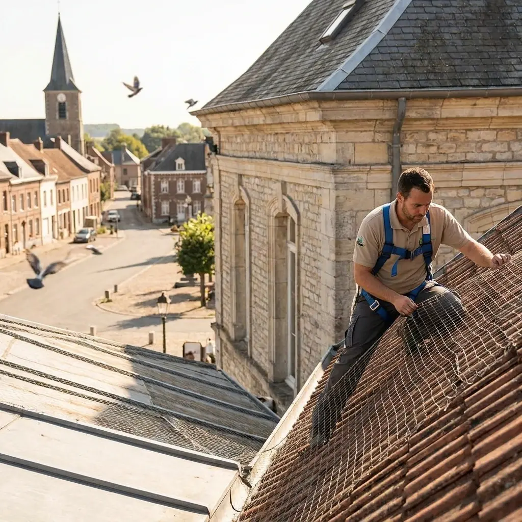 Un traitement professionnel pour expulser les pigeons