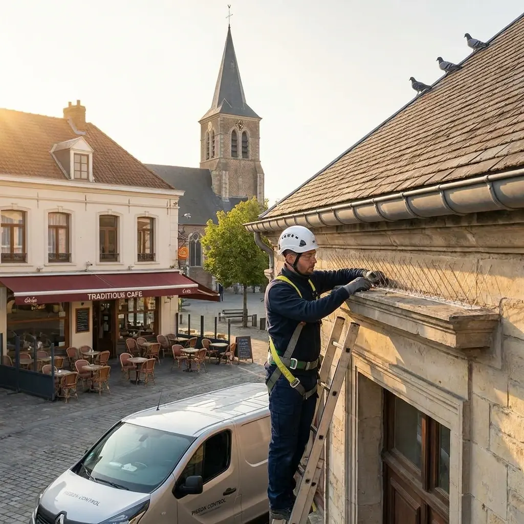 Un traitement professionnel pour chasser les pigeons
