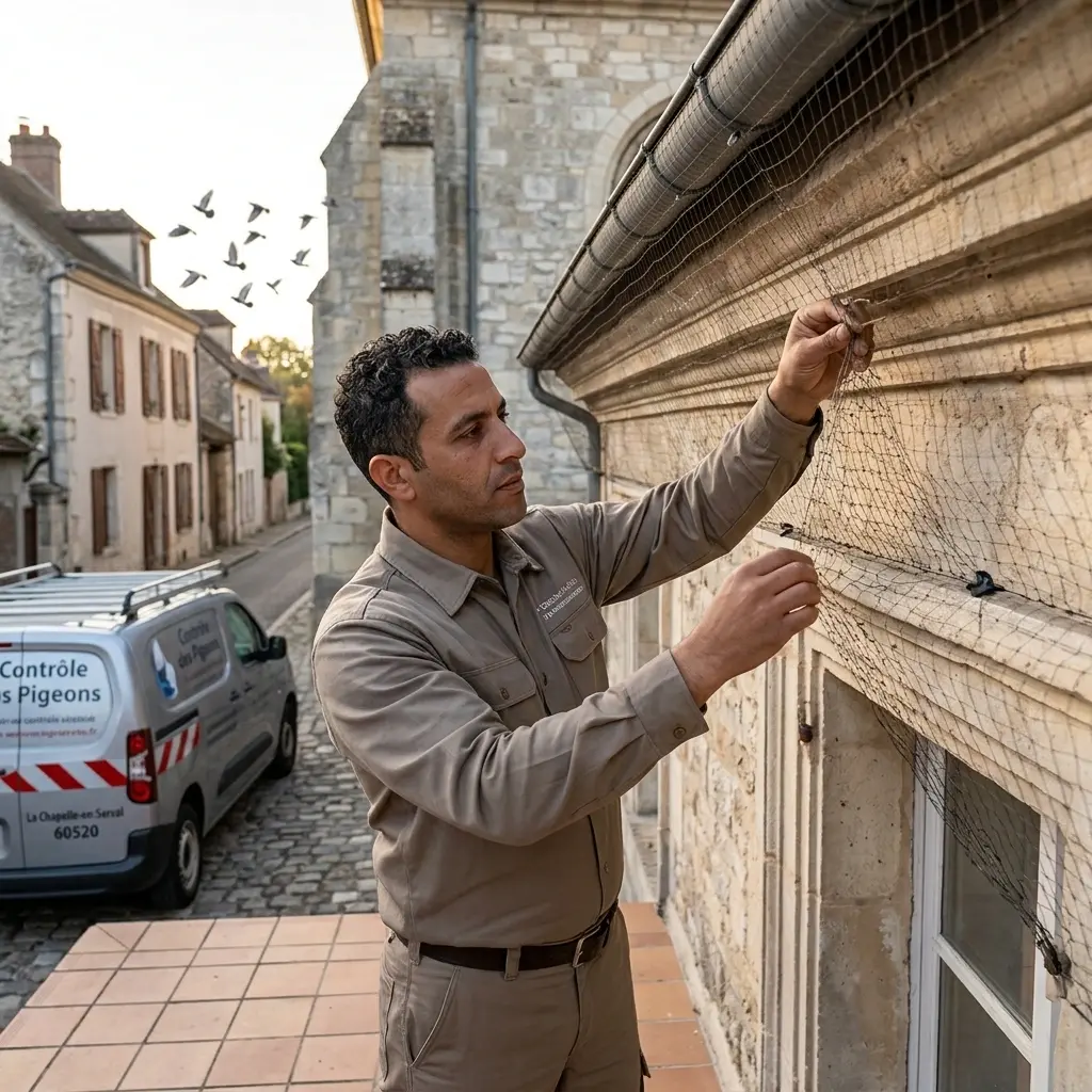 Prévenir l'installation des pigeons à La Chapelle-en-Serval