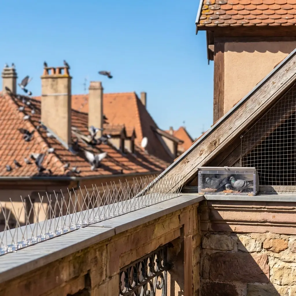 Un traitement technique pour chasser les pigeons