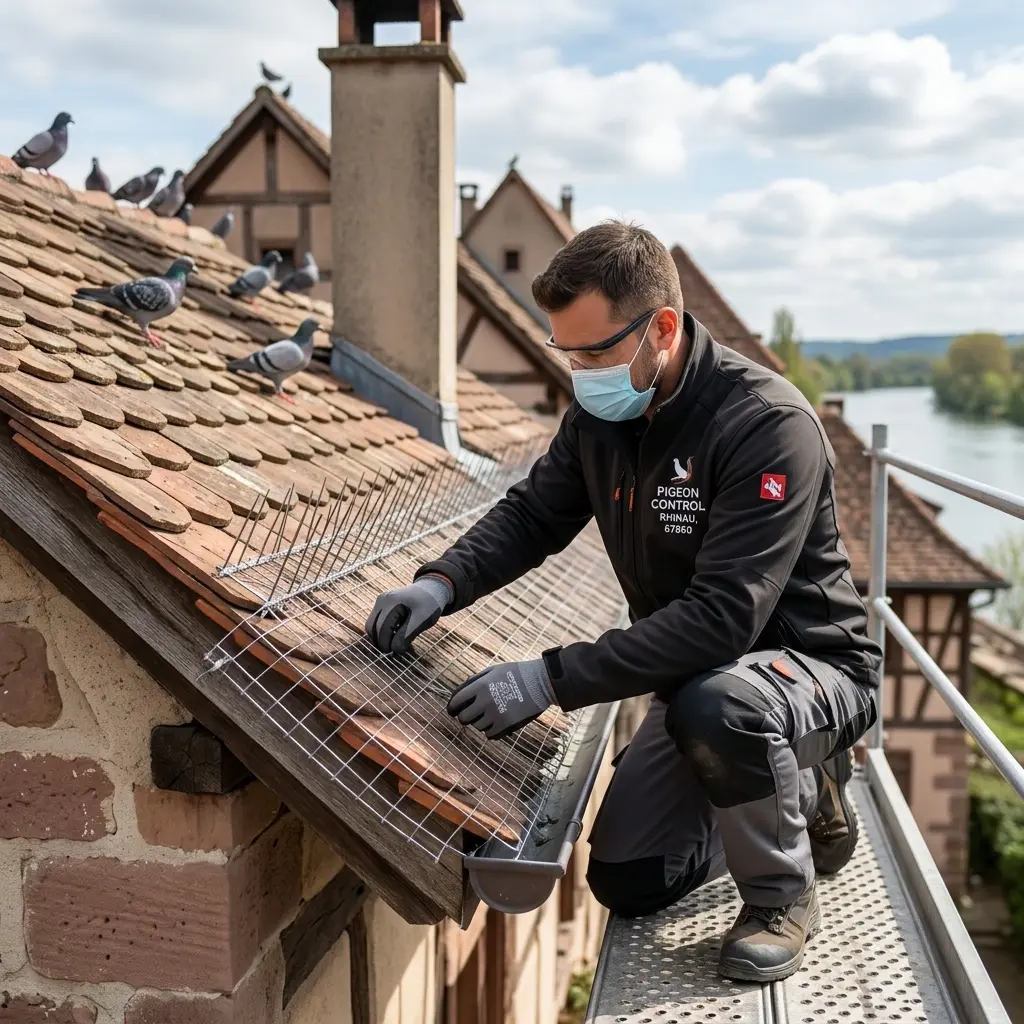 Comment se déroule l'intervention de dépigeonnage à Rhinau ?
