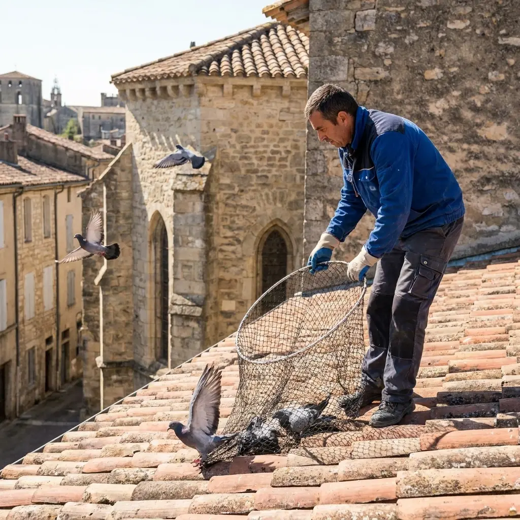 Comment nous traitons l'infestation de pigeons