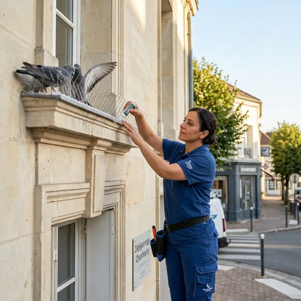 Comment se déroule l'intervention de dépigeonnage à Chambourcy ?