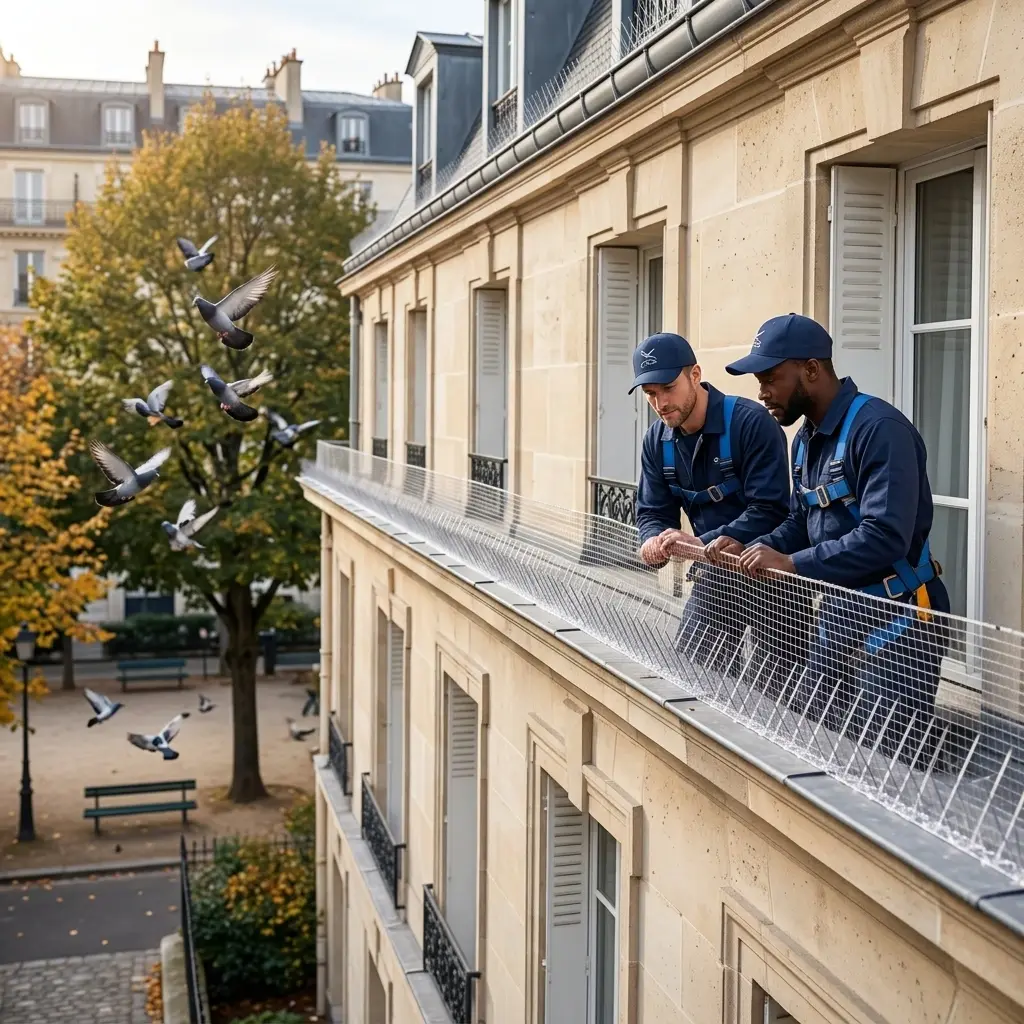 Un traitement technique pour chasser les pigeons durablement