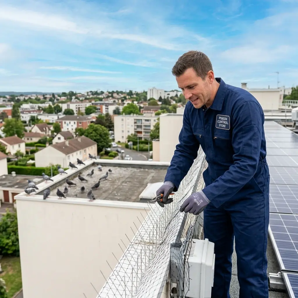 Comment se déroule l'intervention de dépigeonnage à Lisses ?