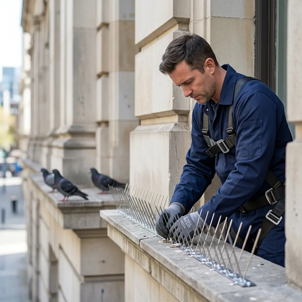 Notre approche technique pour l'éviction des pigeons