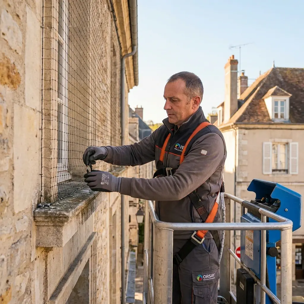 Comment se déroule l'intervention de dépigeonnage à Orsay ?