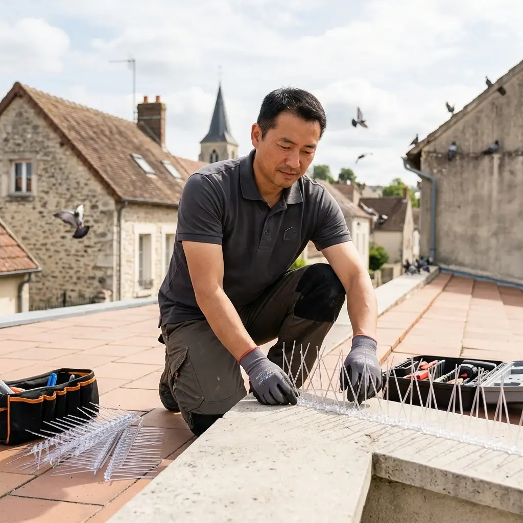 Une stratégie technique pour éloigner les pigeons