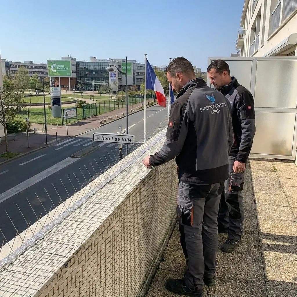 Comment se déroule l'intervention de dépigeonnage à Cergy ?