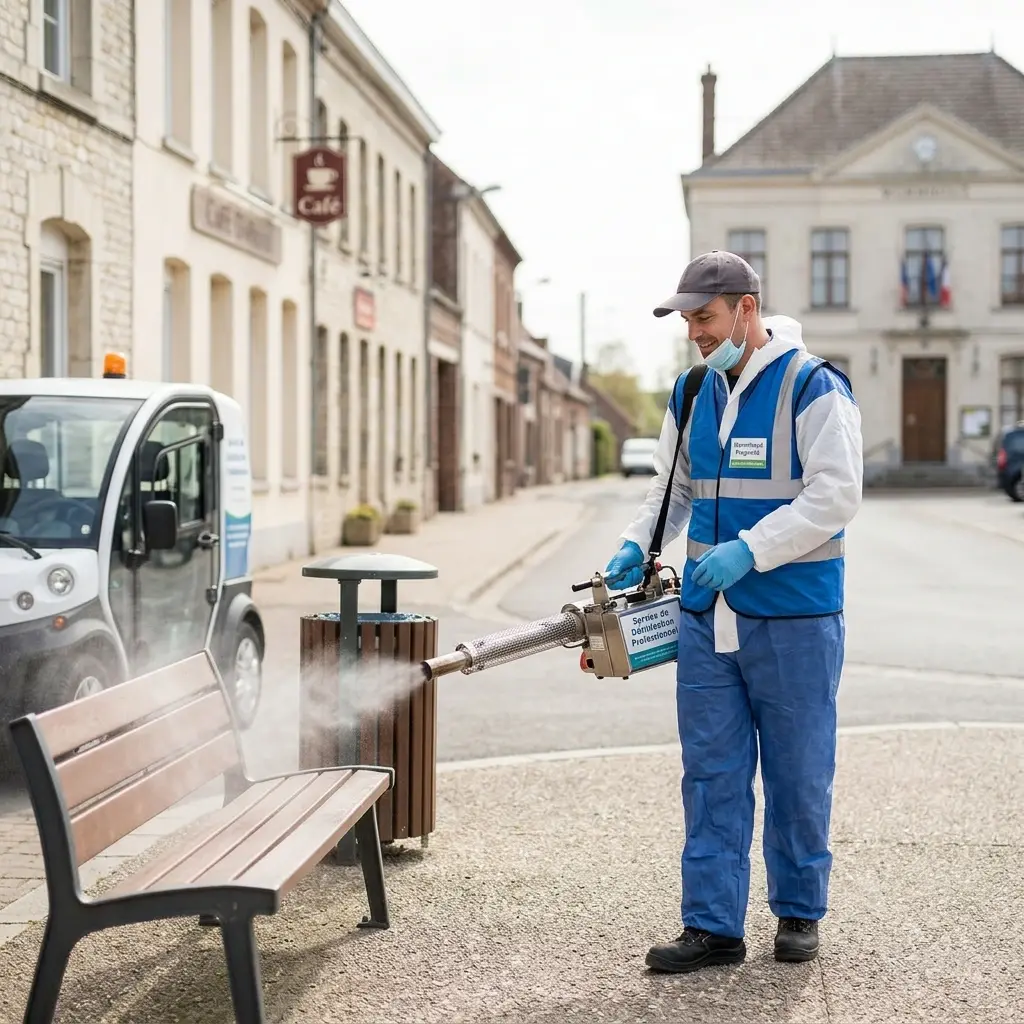 Comment se déroule l'intervention de désinfection à Wormhout ?