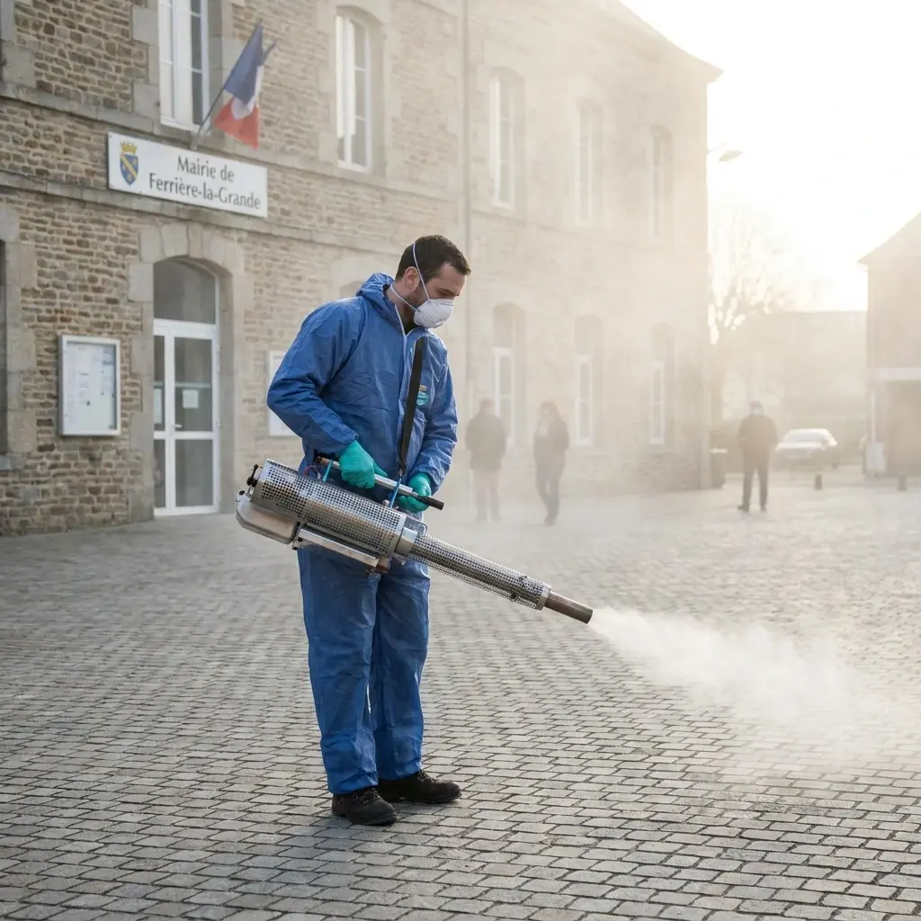 Comment se déroule la désinfection à Ferrière-la-Grande ?