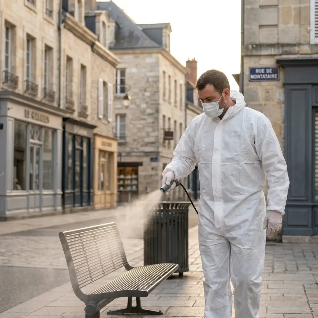 Comment se déroule l'intervention de désinfection à Montataire ?