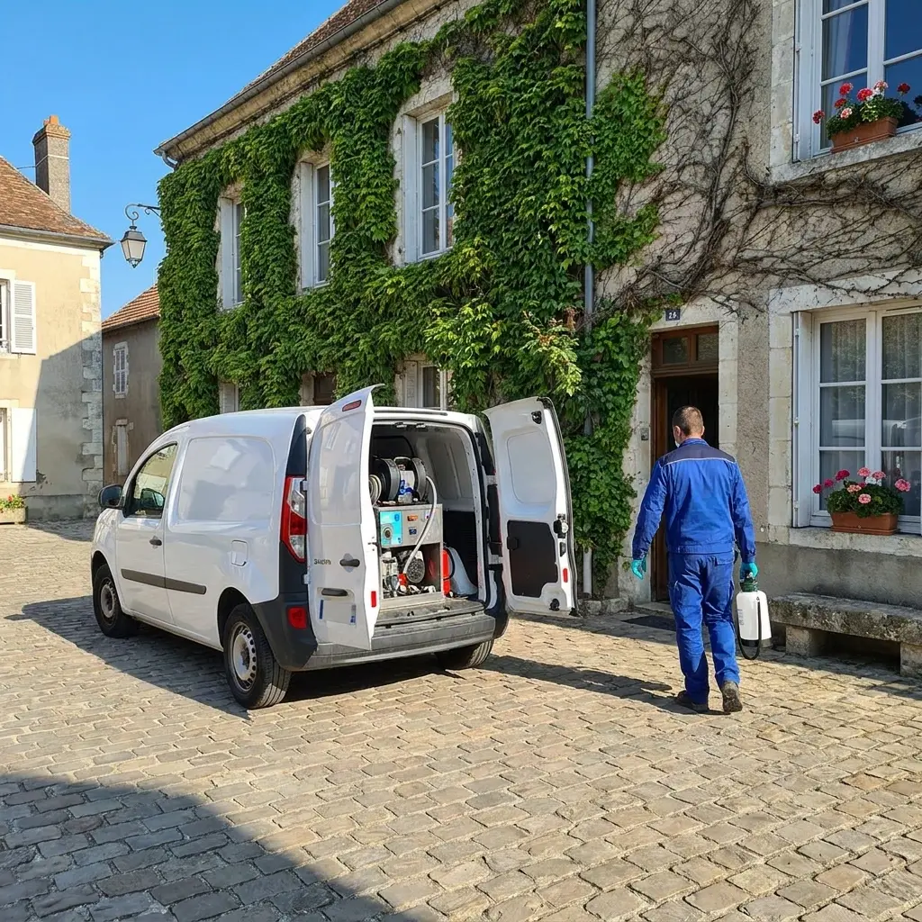 Comment se déroule l'intervention de désinfection à Sainte-Geneviève ?
