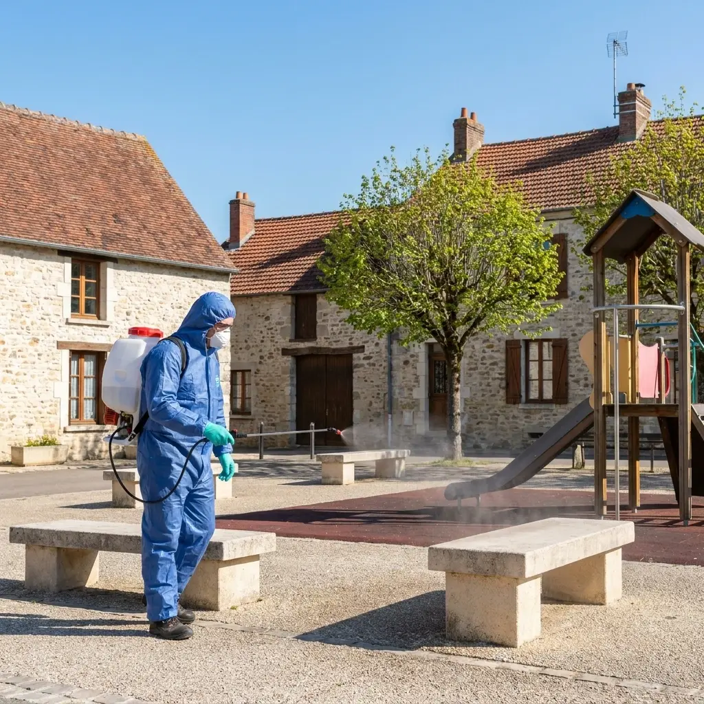 Comment se déroule une intervention de désinfection à Chailly-en-Bière ?