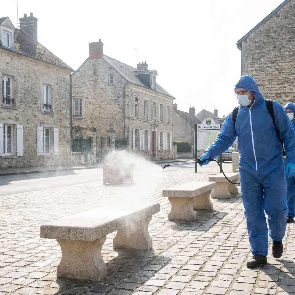 Comment se déroule la désinfection à Marolles-en-Hurepoix ?
