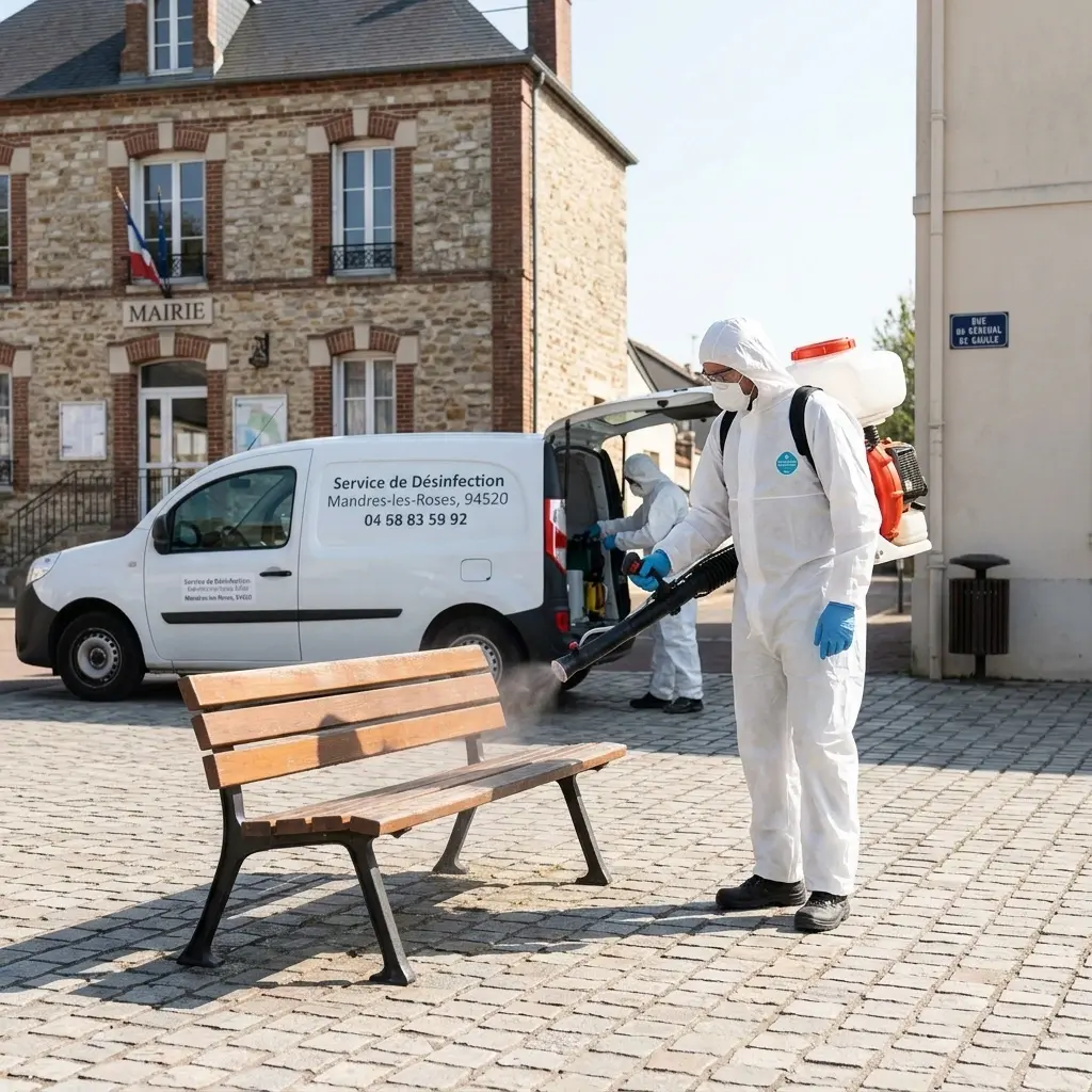 Comment se déroule la désinfection à Mandres-les-Roses ?