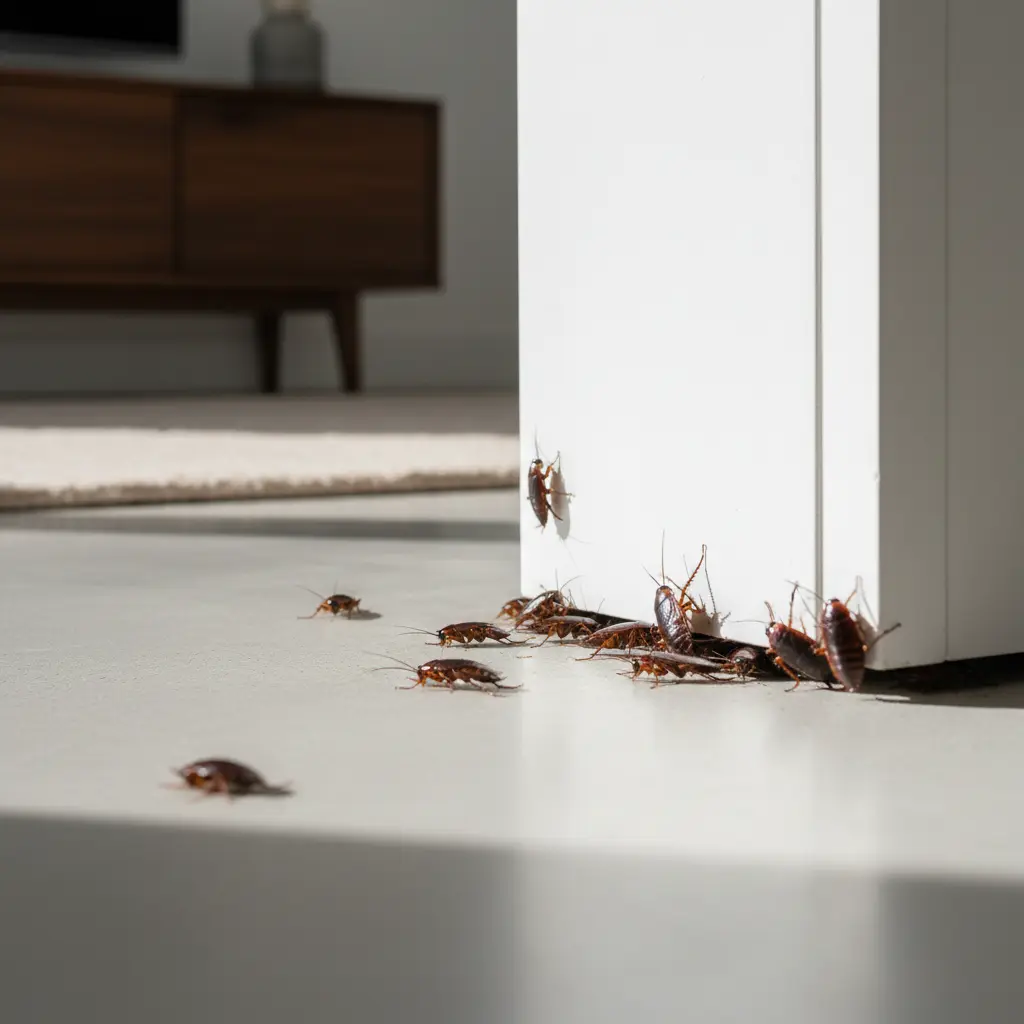 Présence d'insectes rampants visibles