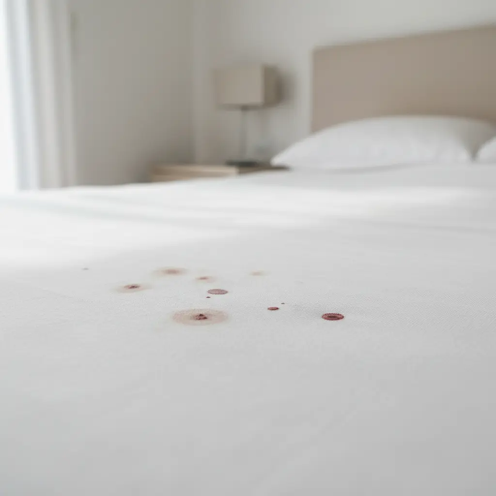 Taches de sang sur les draps