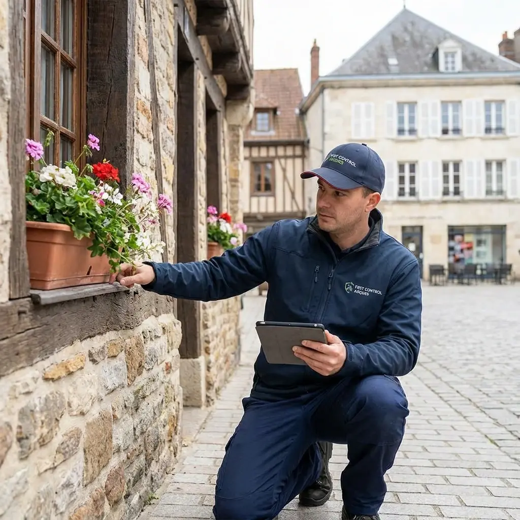 Comment se déroule l'intervention de désinsectisation à Arques ?