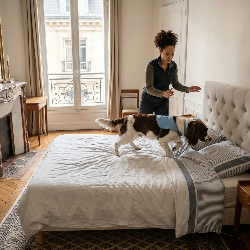 Le déroulement de l'inspection canine