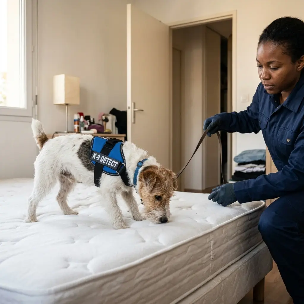 Situations fréquentes : nids cachés, textiles infestés et mobilier contaminé