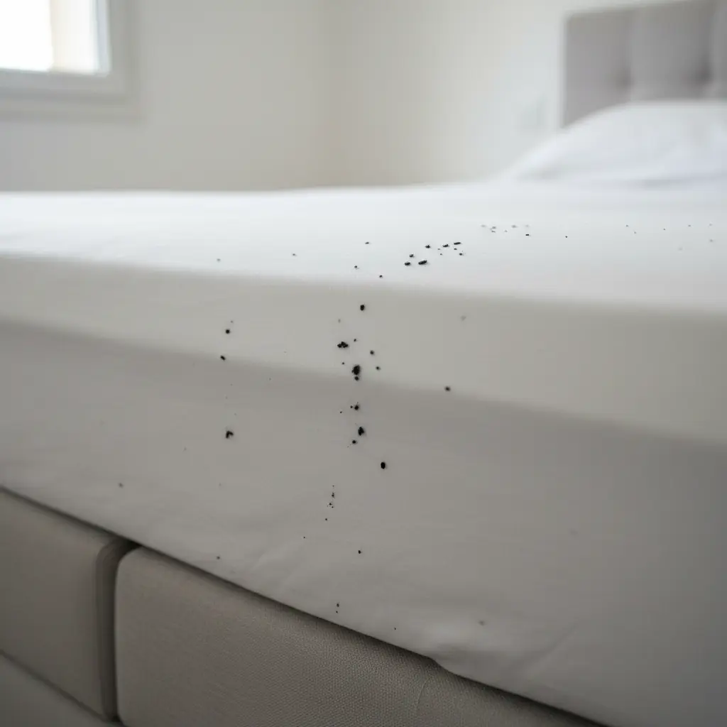 Des taches noires sur le matelas