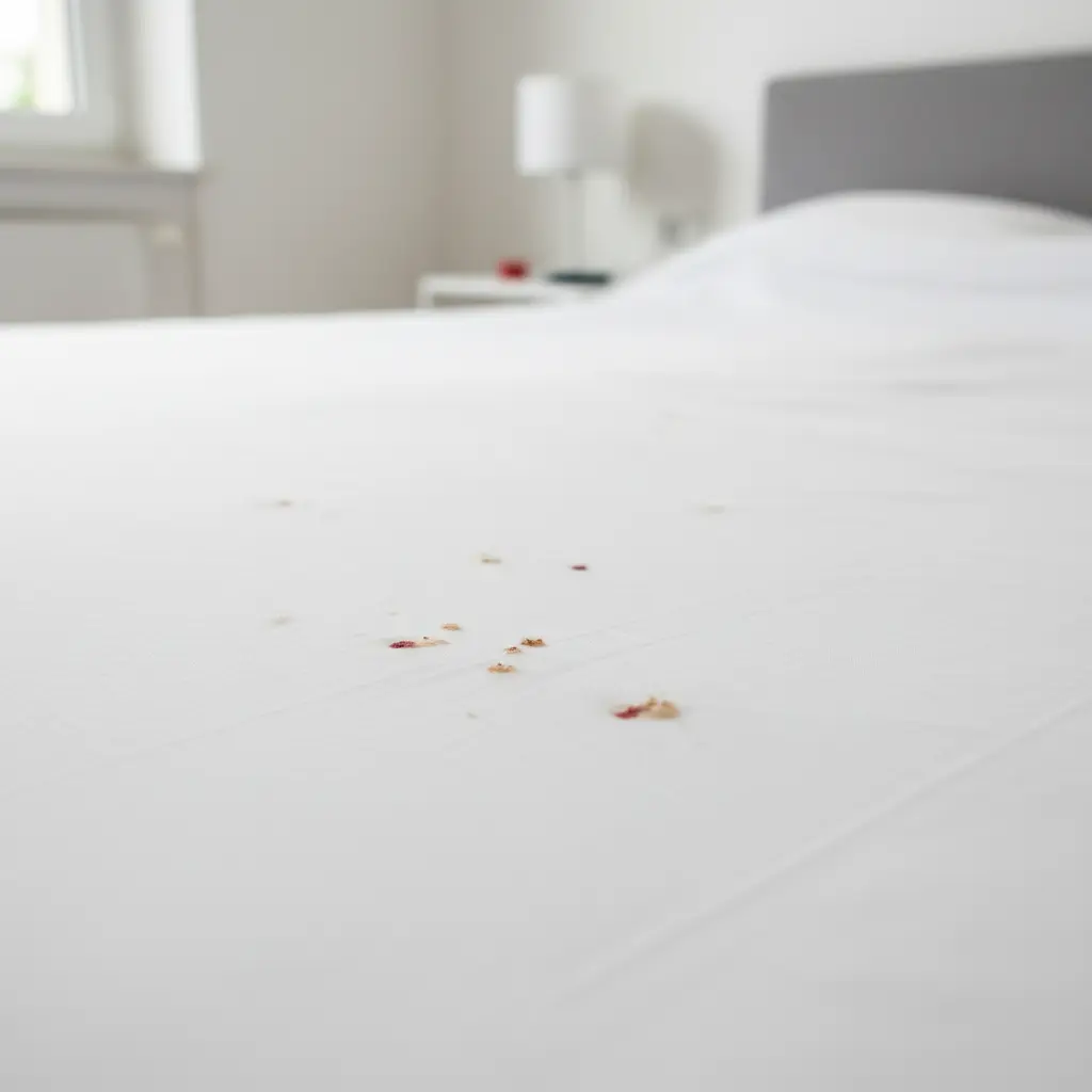 Petites traces de sang sur les draps