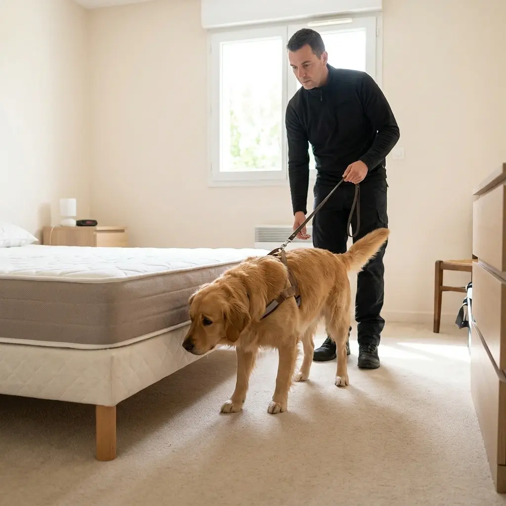 Comment se déroule la détection canine à Villeneuve-Saint-Germain ?