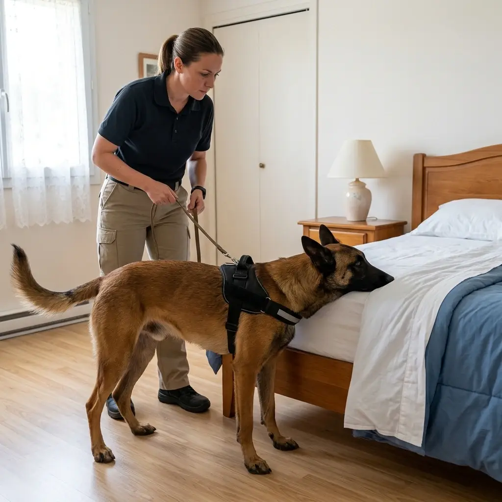 Comment se déroule la détection canine à Chauny ?