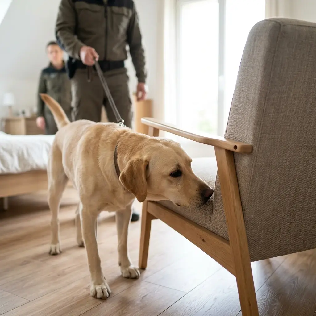 Comment fonctionne la recherche canine sur place ?