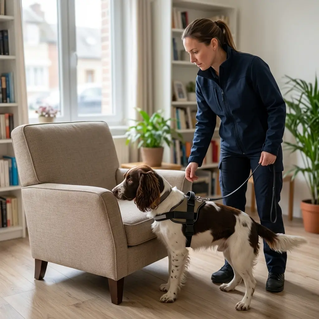 Comment réagir avant l'arrivée du chien expert à Hirson ?