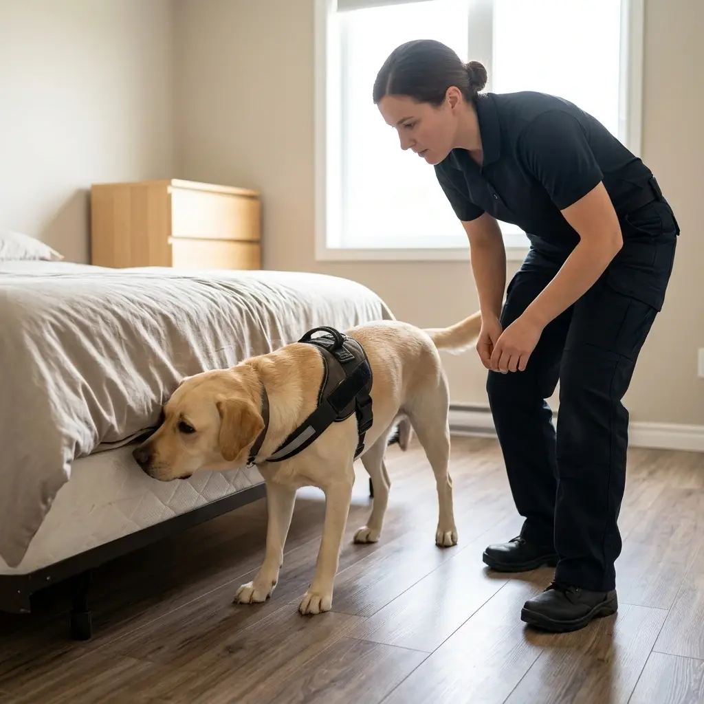 Comment se passe la détection canine à Saint-Michel ?