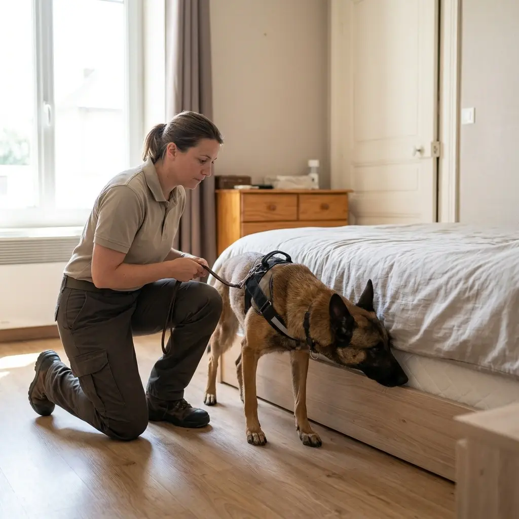 Comment réagir avant l'arrivée du chien détecteur ?