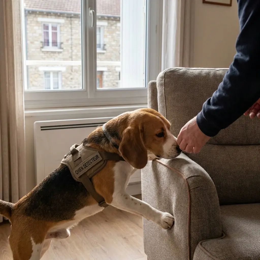 Comment se déroule la détection canine à Tinqueux ?