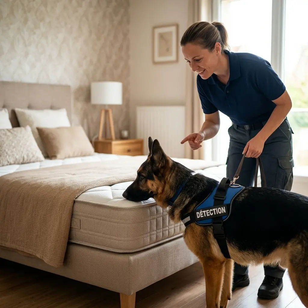 Le protocole de détection canine sur site