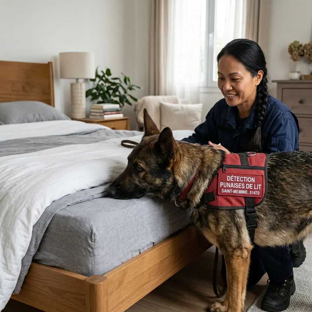 Comment se déroule la détection canine à Saint-Memmie ?