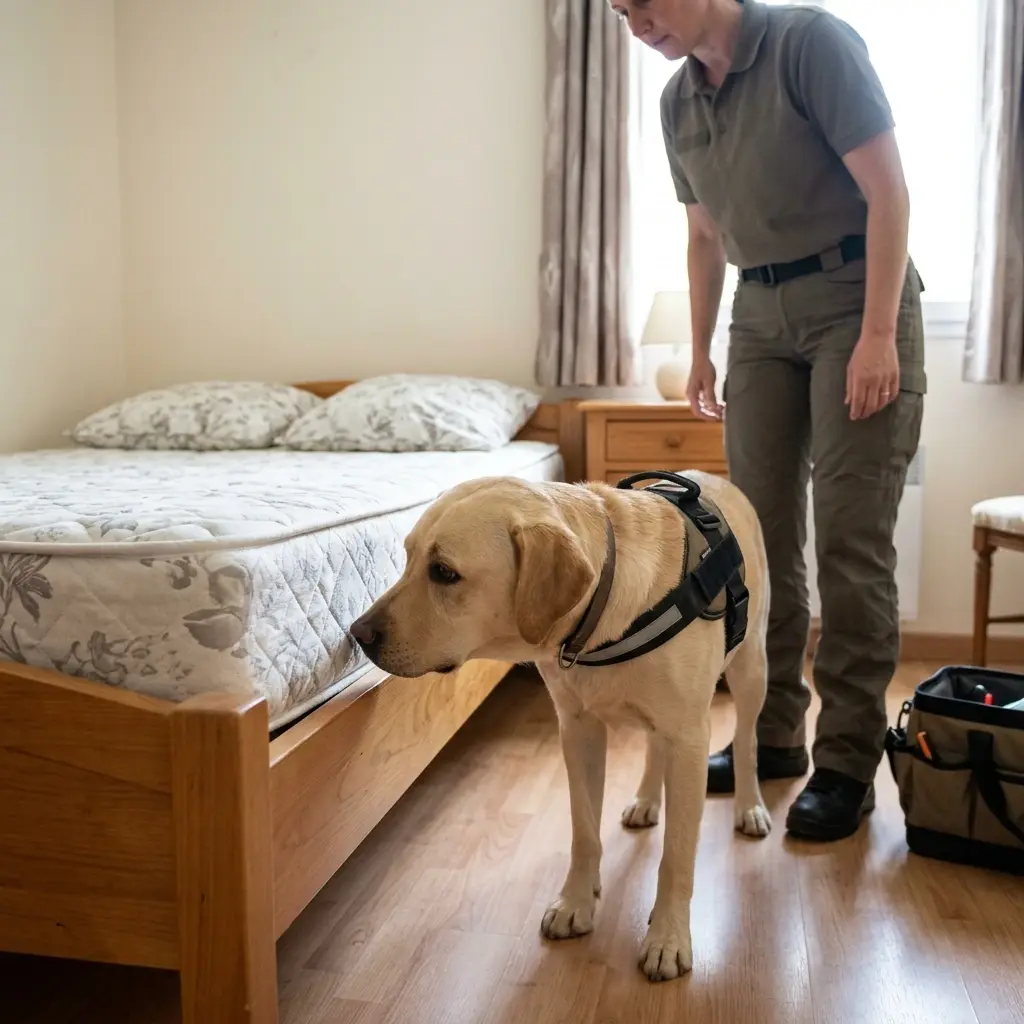 Comment se déroule la détection canine à Sarry ?