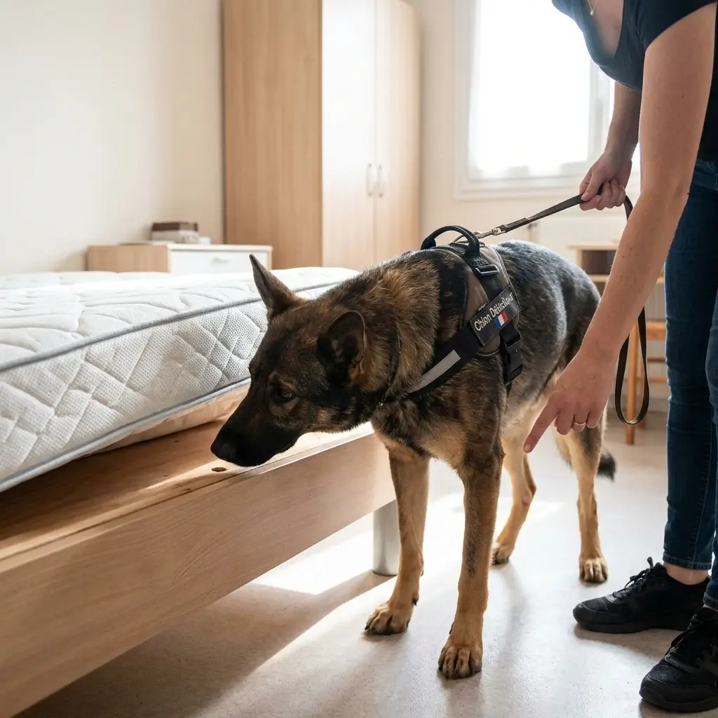 Le déroulement d'une inspection canine à Essey-lès-Nancy