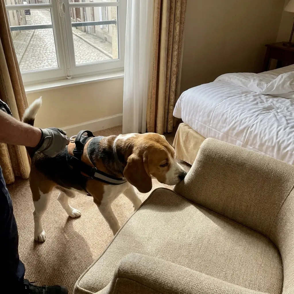 Comment se déroule une détection canine des punaises de lit à Chanteheux ?
